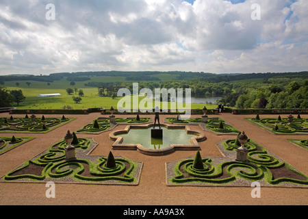 Harewood House, Gartenterrasse, Leeds, Yorkshire, UK, Europa Stockfoto