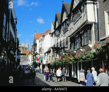 Malerische mittelalterliche bin ullberry Hall', Stonegate, Stadt York, North Yorkshire, England, UK. Stockfoto