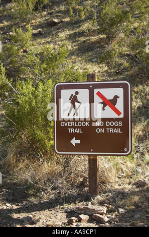 Übersehen Sie Trail anmelden Anza-Borrego Desert State Park, Kalifornien, USA Stockfoto