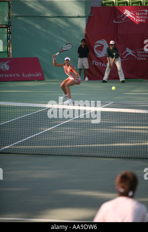 Maria Kirilenko in Aktion bei den Qatar Total Open Februar März 2006 Stockfoto