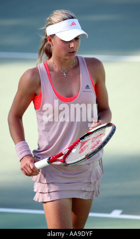 Maria Kirilenko in Aktion bei den Qatar Total Open Februar März 2006 Stockfoto