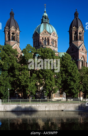 Pfarrkirche St. Lukas, Lukaskirche, Architekt Albert Schmidt, München, 1893-1896 Stockfoto