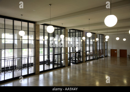 Frankfurt/Main, IG-Farben Hochhaus (Jetzt Goethe-Universität), Kantinengebäude, Unterer Saal Stockfoto