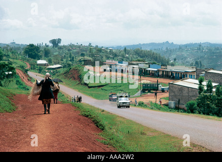 Typische Kikuyu-Siedlung in Kiambu Bezirk Central Provinz 20 Meilen nördlich von Nairobi Kenia in Ostafrika Stockfoto