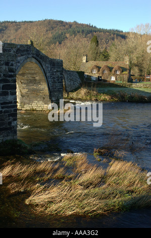 Flusses Conwy, Llanwrst, North Wales, UK Stockfoto