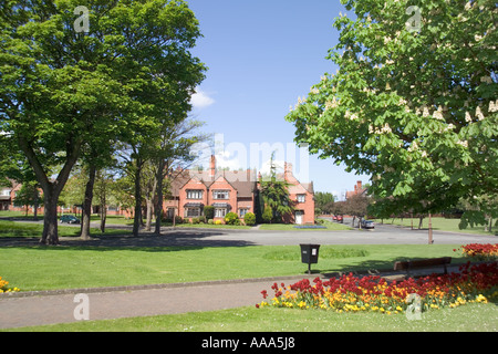 Häuserzeile am Port Sunlight, Wirral, Cheshire, England, UK, GB, Stockfoto