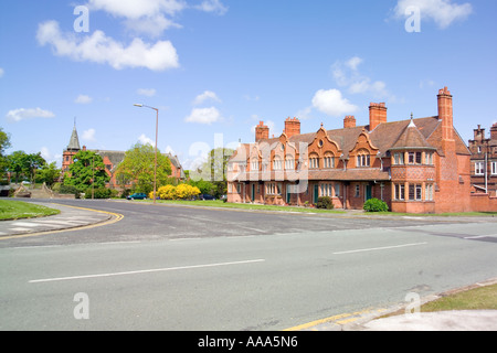 Häuserzeile am Port Sunlight, Wirral, Cheshire, England, UK, GB, Stockfoto