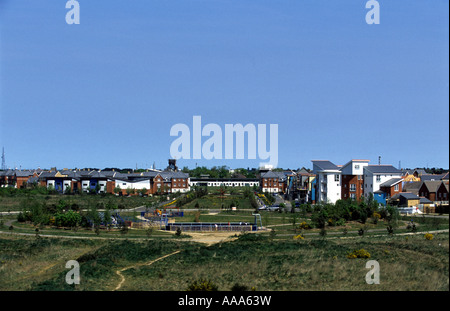 Ravenswood Wohnsiedlung auf dem alten Flughafen, Nacton, Ipswich, Suffolk, Großbritannien gebaut. Stockfoto