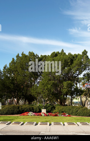 Armands Kreis Zentrum für Geschäfte und Bars aus der John Ringling blvd, Armands Key Sarasota Florida Amerika, Vereinigte Staaten von Amerika Usa Stockfoto