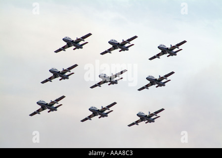 Italienische Aerobatic Anzeige Mannschaft Il Frecce Tricolori in perfekte Ausbildung Stockfoto