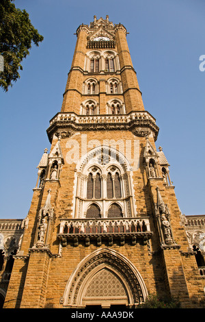 Rajabhai Clock Tower Universität Mumbai ist 79 Meter hoch. Stockfoto