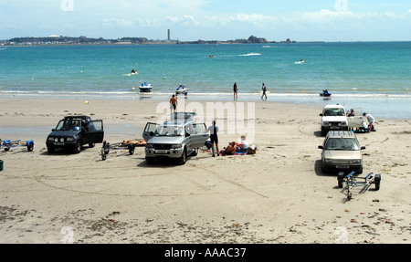 St Aubins bay Kanalinseln Jersey UK Stockfoto