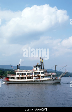 Minne Ha Ha touristischen Schiff Boot auf dem Lake George, New York NY Resort region Stockfoto