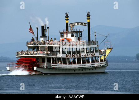 Minne Ha Ha touristischen Schiff Boot auf dem Lake George, New York NY Resort region Stockfoto