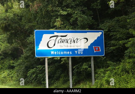 Tennessee heißt Sie herzlich Willkommen Schild USA Stockfoto