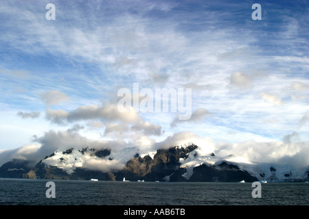 Historic Elephant Island, Antarktis ist die Website von Sir Ernest Shackleton heldenhafte Rettung von 22 seiner Männer Stockfoto