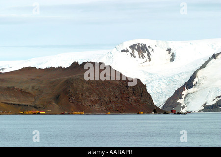 Übersicht der Arctowski polnischen Forschung Basis, King George Island Antarktis Stockfoto