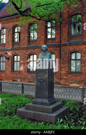 Büste der deutsche Philosoph Herder in Riga Lettland Stockfoto