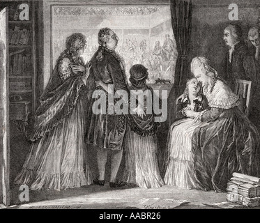 Der König flüchtet sich in die Versammlung, 10. August 1792. Louis XVI, 1754 - 1793. König von Frankreich. Stockfoto