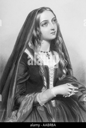 Elizabeth Woodville, 1437 - 1492. Königin von König Edward IV. von England. Stockfoto
