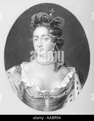 Queen Anne, 1665-1714. Königin von Großbritannien, Schottland und Irland von 1702 bis 1714. Stockfoto