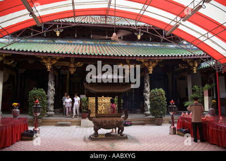 Singapur Stadt Asien kann der Hof von der Thian Hock Keng chinesische Tempel die Tempel des himmlischen Glücks in Chinatown Stockfoto