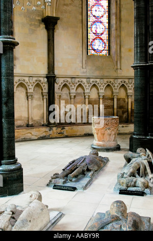 Die Marmor Bildnisse des Templerordens in Temple Church London Stockfoto