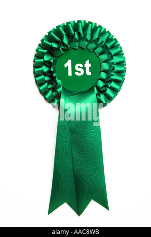 Gewinner und Verlierer Rosettes Stockfoto