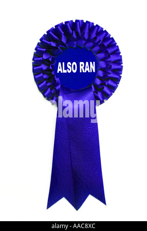 Gewinner und Verlierer Rosettes Stockfoto