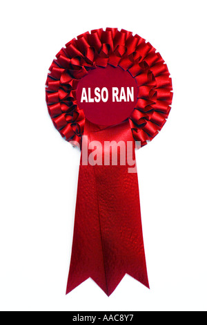 Gewinner und Verlierer Rosettes Stockfoto