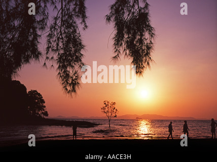 Sonnenuntergang Krabi Thailand Stockfoto