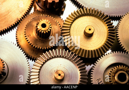 Collection of mechanical gears. Still life. Nobody Stockfoto
