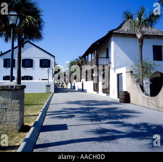 Saint Augustine in Florida zeigt restaurierte Gebäude in der Altstadt einer der ältesten besiedelten Gemeinden in den USA Stockfoto