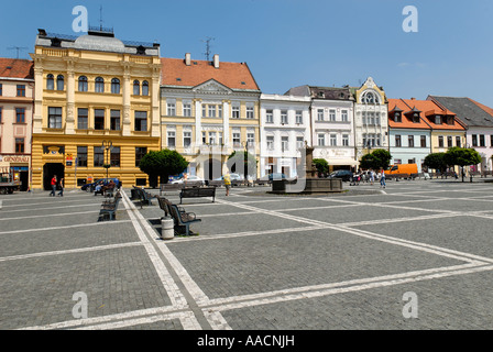 Altstadt-Platz von Ceska Lipa, Böhmen, Tschechien Stockfoto