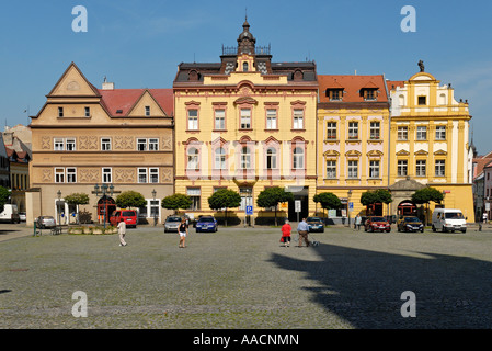 Historischen Stadtplatz von Chrudim, Böhmen, Tschechische Republik Stockfoto