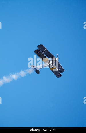 Eine De Havilland Tiger Moth Flugzeug im Flug während einer Flugschau Stockfoto