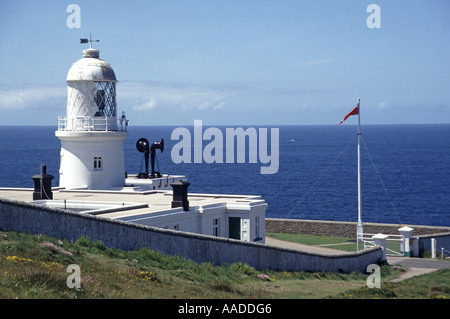 Leuchtturm Pendeen Watch 8 Meilen nördlich, westlich von Penzance umfasst Nebelhörner Stockfoto