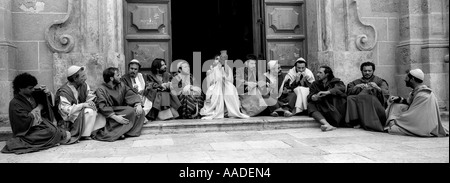 Jesus und 12 Apostoles repräsentieren das letzte Abendmahl Marsala Trapani Italien Stockfoto