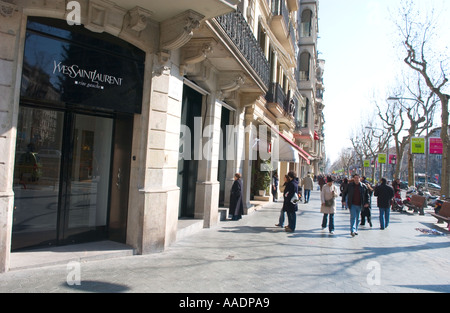 Luxus-Shop am Passeig de Gràcia in Barcelona, Spanien Stockfoto