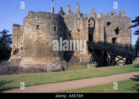 Dirleton Castle, 13. Jahrhundert mittelalterliche Burg, Lothian, Schottland, Reisen, Tourismus, Geschichte, Gebäude-Architektur Schottisch Stockfoto