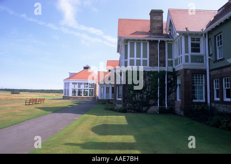 Muirfield Golf Club House, Kurs, Gullane, East Lothian, Schottland, UK, Sport, Wirt der Open Championship schottischen Kurs Kurse Stockfoto