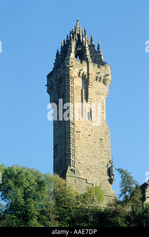 Stirling, William Wallace Monument, 19. Jahrhundert Gedenken Turm, Zentralregion, Schottland, UK, Reisen, Tourismus, Geschichte Stockfoto