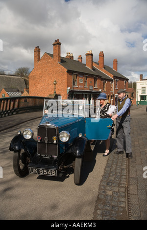 UK England West Midlands Dudley Black Country Museum der 1930er Jahre AJS Tourenwagen Stockfoto