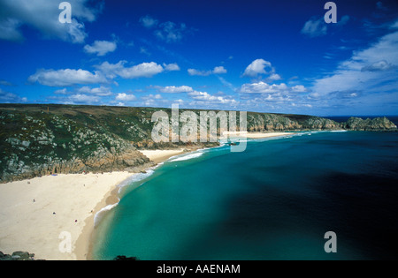 Bucht in der Nähe von Minack Theatre Porthcurno Land s End Cornwall England United Kingdom Stockfoto