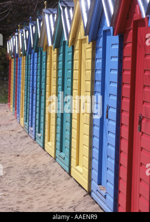 Strandhütten Llanbedrog nahe Pwllheli Llyn Halbinsel North Wales UK Stockfoto