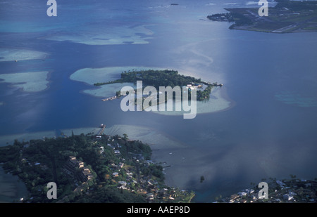 Kokosnuss Moku O Lo e Insel Kaneohe Bay Oahu Hawaii Stockfoto