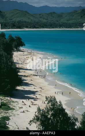 Kailua Beach Park und Bucht Oahu Hawaii Stockfoto