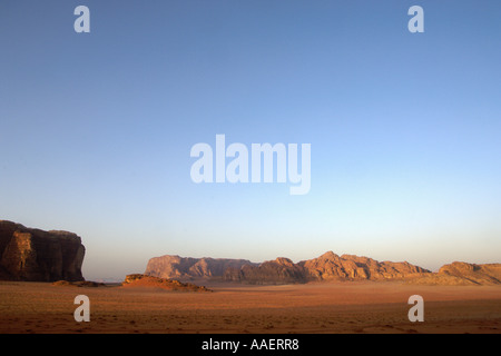Frühen Morgenlicht in Wadi Rum Protected Area Jordanien Stockfoto