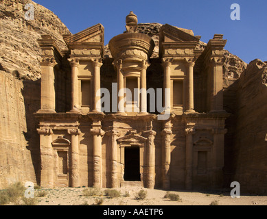 Das prächtige Grab fälschlich als das Kloster Petra Jordan bekannt Stockfoto