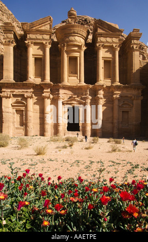 Das prächtige Grab fälschlich als das Kloster Petra Jordan bekannt Stockfoto